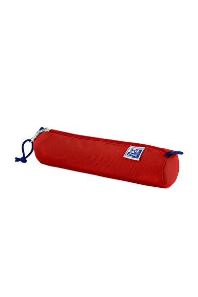 Oxford Penar cilindric, neechipat, Kangoo, cu fermoar si elastic - rosu