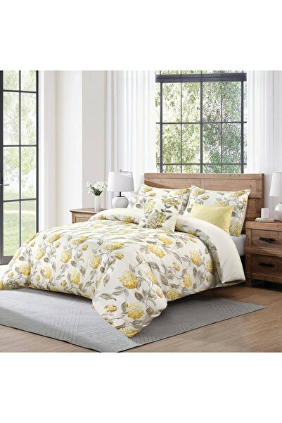 Orange Bed & Bath Hydrangea |   100% Cotton Double Duvet Set 8 Pieces