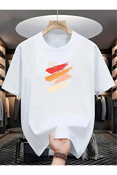 JENOLAN Tricou oversize cu imprimeu „Fantastic Active” pentru bărbați și femei