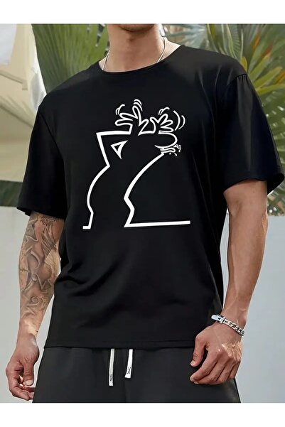 JENOLAN Tricou unisex pentru bărbați cu imprimeu Curious, Noul Sezon, Oversiz...