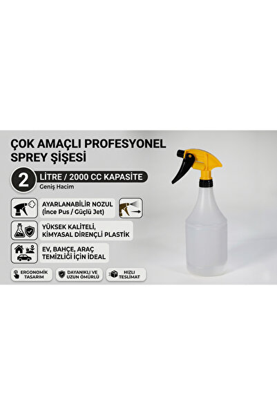 Profesyonel Çok Amaçlı Sprey Şişesi 2LT