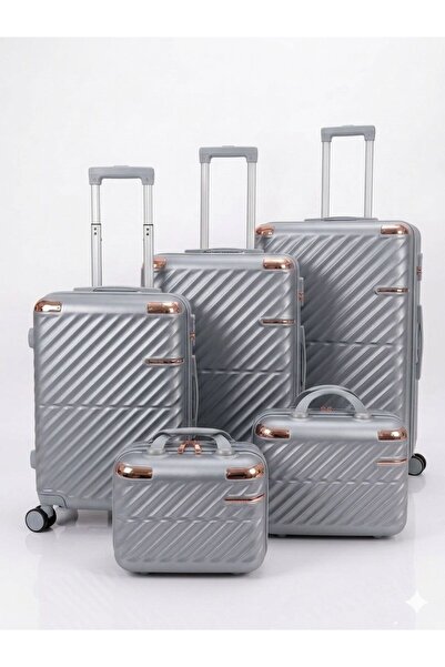 DAY BY DAY Fiber Glass Luggage Travel Suitcase 5 Pieces Anti-Breakage Suitcas...