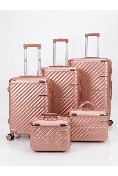 DAY BY DAY Fiber Glass Luggage Travel Suitcase 5 Pieces Anti-Breakage Suitcas...