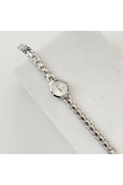 Vesce Atelier Sories Silver Watch White