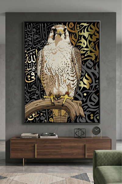 Jasmine Art رسول الصحراء - لوحة جدارية إسلامية |   لوحة قماشية مؤطرة |   ديكو...