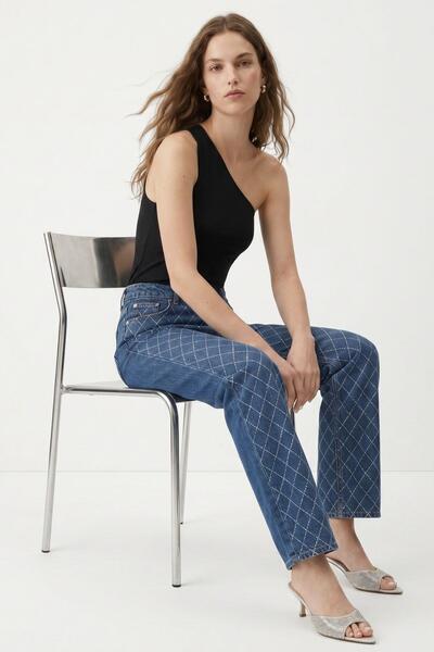 Rays Buzkar Stone Baklava Pattern Jean 4040