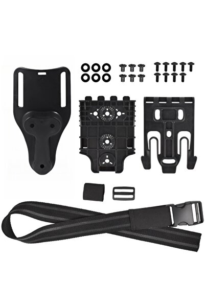 Choice5 Short-Black 3pcs Quick Release Drop Leg Holster Kit with QLS 19/22 Ad...
