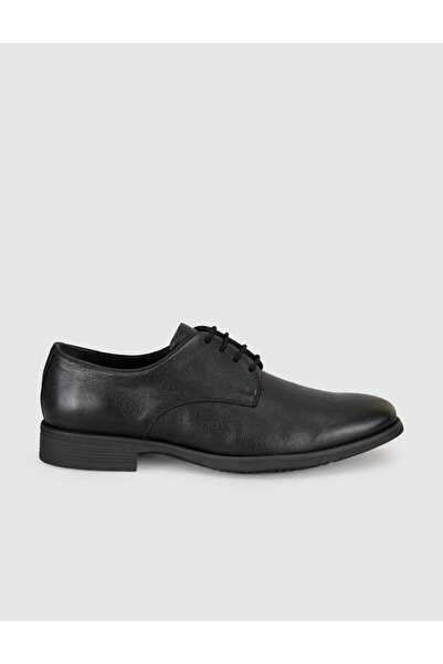 Cabani Black Genuine Leather Men's Classic Shoes