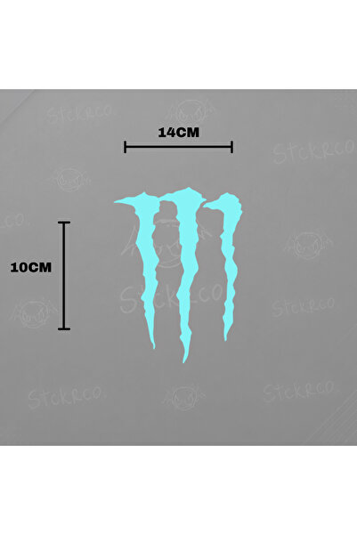STCKRCO Monster Energy Monster Claw Sticker Label for Motor-Car-Helmet 2Pcs