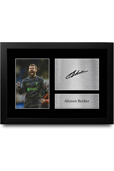 HWC Trading FRAMED Alisson Becker Gift Signed A4 Printed Autograph Liverpool ...