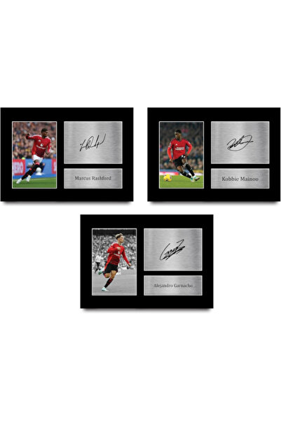 HWC Trading A4 Rashford, Fernandes & Casemiro Collection of 3 Gifts Printed S...