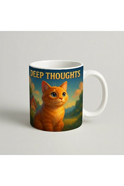 Petgifts Cana Cadou Personalizat Amuzanta Cu Mesaj Deep Thoughts - Ceramica 3...