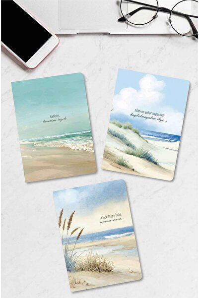 MuslimWalk Yakamoz – Deniz & Kumsal – 3’lü Mininote Defter