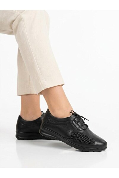 Voyager Women's Black Genuine Leather Bone Protrusion Special Orthopedic Sole...