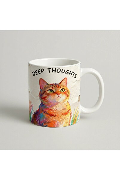 Petgifts Cana Cadou Personalizat Amuzanta Cu Mesaj Deep Thoughts - Ceramica 3...