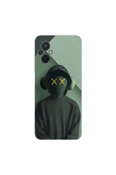 PPKin Poco M5 Compatible No Face 1 Design Transparent Case