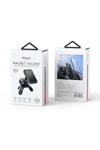 Yesido C246 Magnetic Air Vent Phone Holder with 360° Free Rotation, Upgraded Stable Clip, Strong Magnetic Grip for All Smartphones – Black
