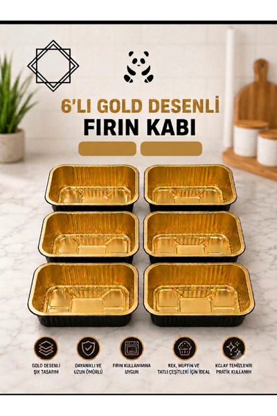 Parmend Life 6 قطع من وعاء الفرن الذهبي