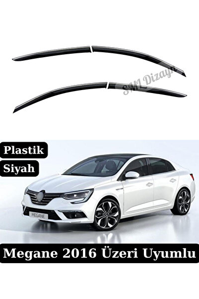 SML Dizayn Renault Megane 4 Sedan Uyumlu Krom Çıtalı Cam Rüzgarlığı - Yarı Sa...