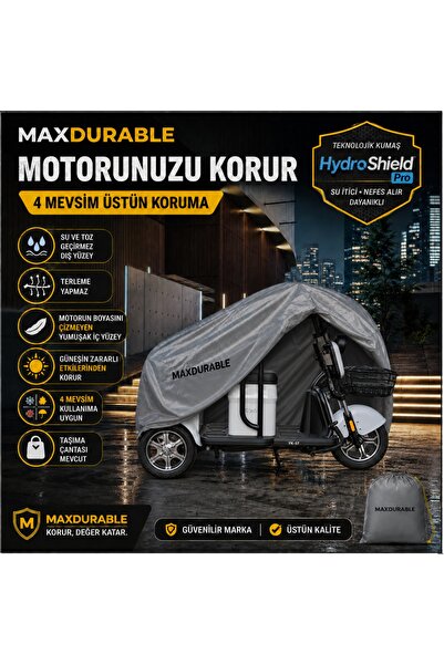 MaxDurable ARORA FELİX NEW 3 TEKERLEKLİ Motosiklet Brandası Su Geçirmez 4 Mev...
