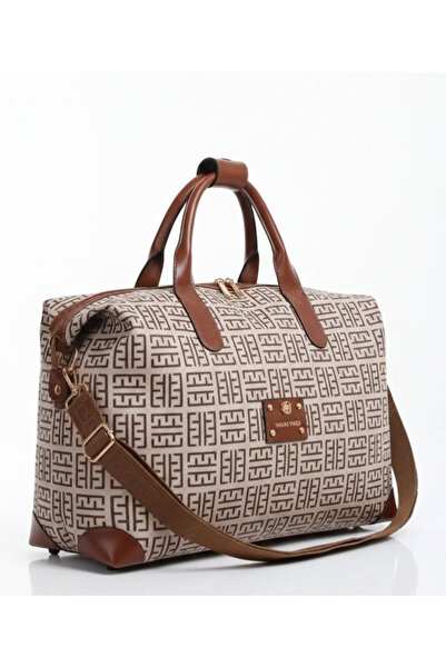 Miami Polo Large Size Printed Black Luggage Style Hand and Shoulder Bag