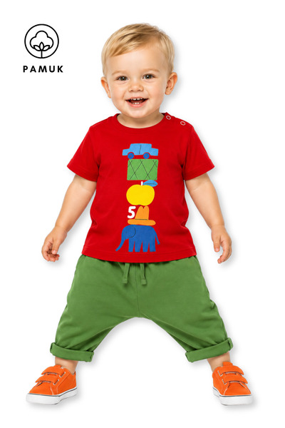 difa kids Graphic Printed Casual Short Sleeve Summer Baby Boy T-Shirt
