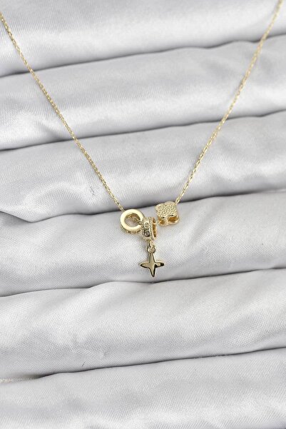 OGHAMAY Gold Color Brass Minimal Charm Women's Necklace