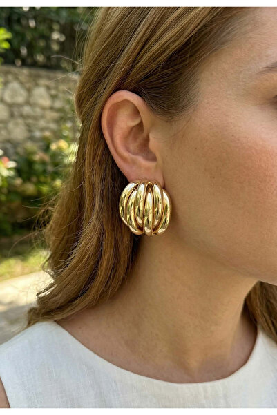 OGHAMAY Brass Gold Color Vintage Women's Earrings