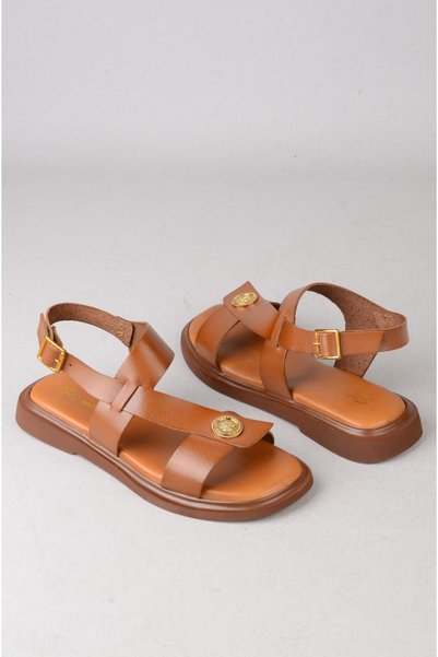 SEÇ KUNDURA SEÇ C319 SANDALE DE DAMĂ DIN PIELE NATURALĂ (Talpă: 2 cm) MARO