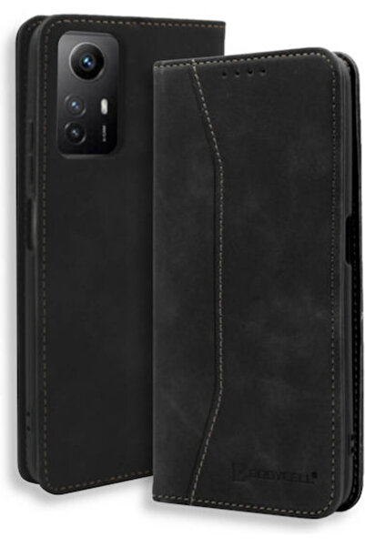 OEM Θήκη Book από Συνθετικό Δέρμα Μαύρο (Redmi Note 12S)