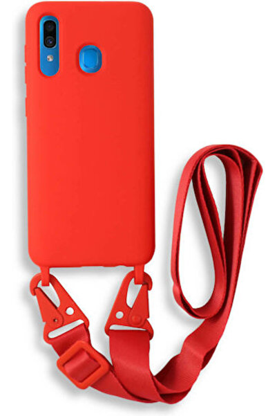 Other Bodycell Πίσω Θήκη Σιλικόνης με Λουράκι Κόκκινο (Galaxy A30) Κωδικός: B...