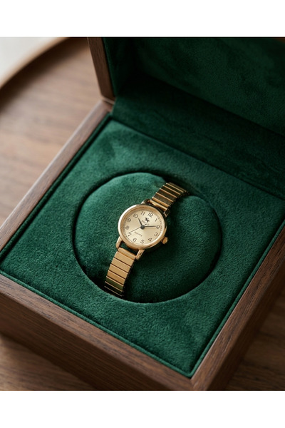 DNZ Watch Store Minimal Yaylı Kordonlu Retro Kadın Kol Saati