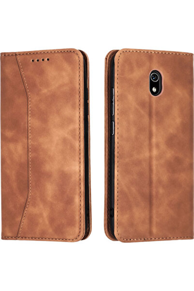 Other Bodycell Πορτοφόλι από συνθετικό δέρμα PU, Καφέ (Redmi 8A) Κωδικός: 04-...