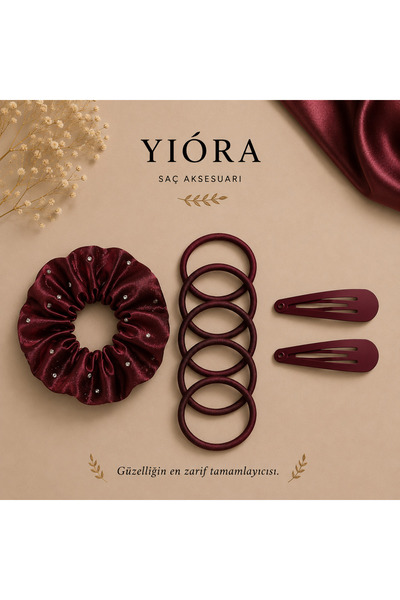 yiora Set de 8 catarame din cauciuc pentru femei (2 catarame laterale + 5 cat...