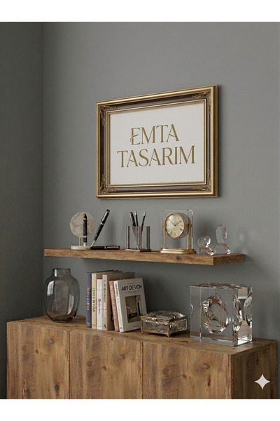 emta tasarım 60*14 cm tekli atlantikçam duvar rafı gizli montaj aksesuar mobi...