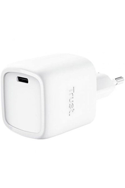 Trust Ασύρματος φορτιστής GaN με θύρα USB-C, 30W Power Delivery, Λευκός