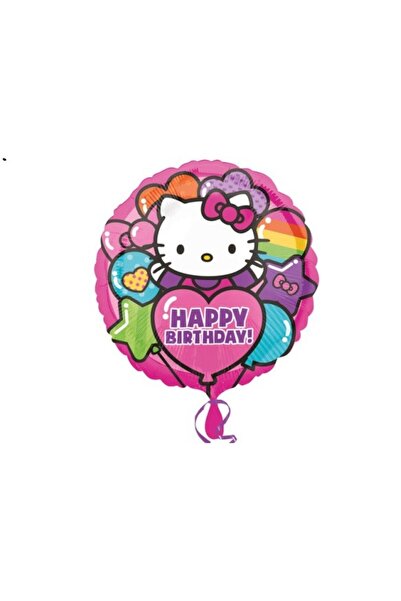 Anagram Baloane din folie Hello Kitty Curcubeu LA MULȚI ANI 45x45cm