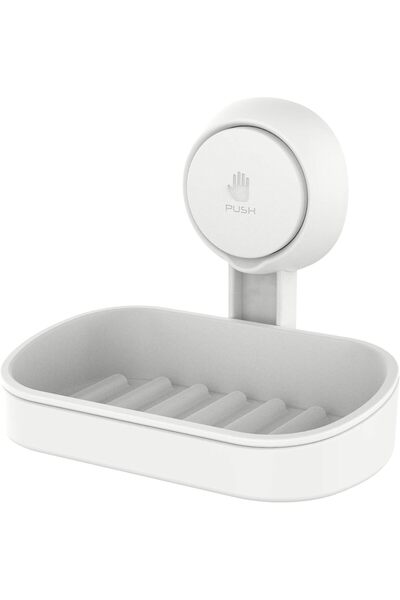Arabest Soap Dish Holder for Shower Suction Cup, Wall Mounted Self Draining, ...