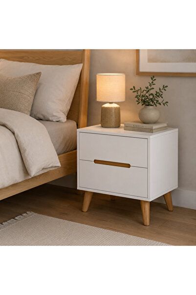 shop Artiwood İskandinav Tarzı Komodin 2 Çekmeceli