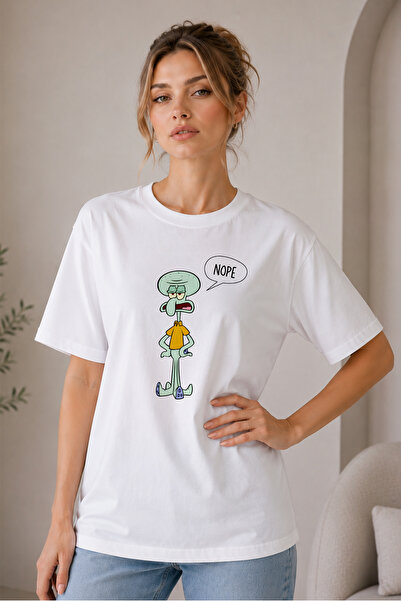 FANA Spongebob Squidward Funny Spongebob Printed Unisex 100% Cotton Oversize ...