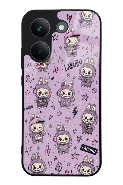 Spoyi Xiaomi Poco X8 Pro Lavender Labubu Tasarımlı Glossy Telefon Kılıfı