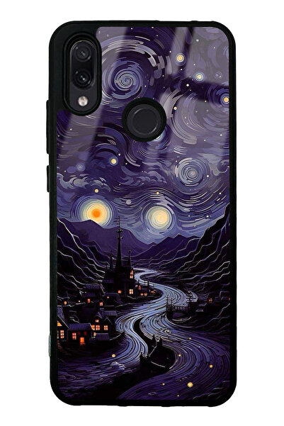 Spoyi Xiaomi Redmi Note 7 Vortex of Night Tasarımlı Glossy Telefon Kılıfı