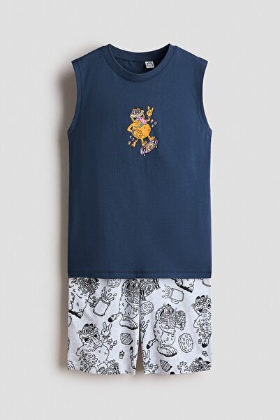 H&M Baskılı Pijama Takımı