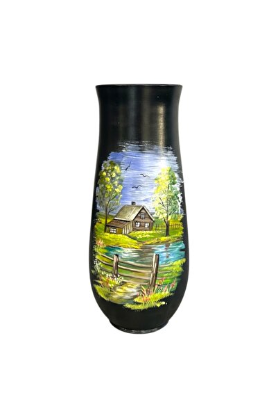 Ceramica Martinescu Vaza unicat pictata manual – ceramica decorativa mare, pi...