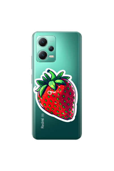 Other Xiaomi Redmi Note 12 Pro Plus 5G strawberry Transparent Silicone TPU Θήκη