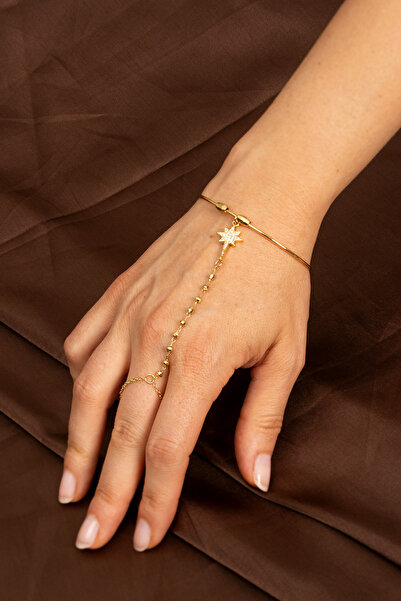 Süspüs Accessories Shahmeran with Sirius Figure Gold Bracelet