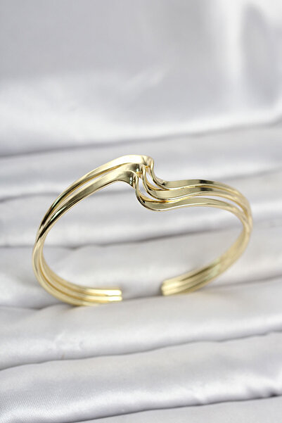 callerrons accessories سوار نسائي من النحاس الذهبي موديل زيكزاك - EBJ260612W4...