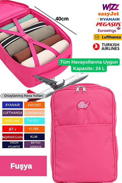 Jet Turtle Rucsac de călătorie 40cm 40x25x15 cm Pegasus, Wizz Air, Ryanair, B...