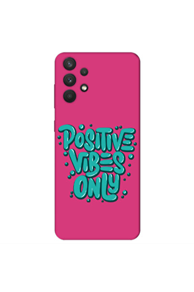 Other Samsung A32 4G Positive Vibes Only Fuchsia Colored Silicone TPU Θήκη
