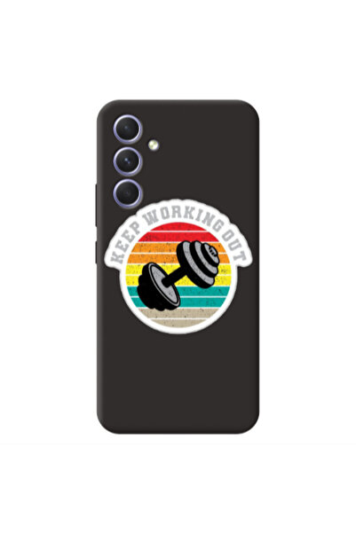Other Samsung A55 Keep working out Black Colored Silicone TPU Θήκη